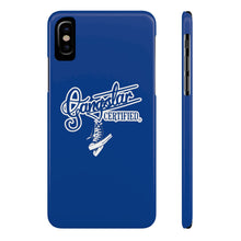 Load image into Gallery viewer, G*C script -Slim Phone Cases (blue)