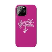 Load image into Gallery viewer, G*C script -Slim Phone Cases (hot pink)
