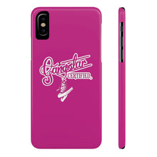 Load image into Gallery viewer, G*C script -Slim Phone Cases (hot pink)
